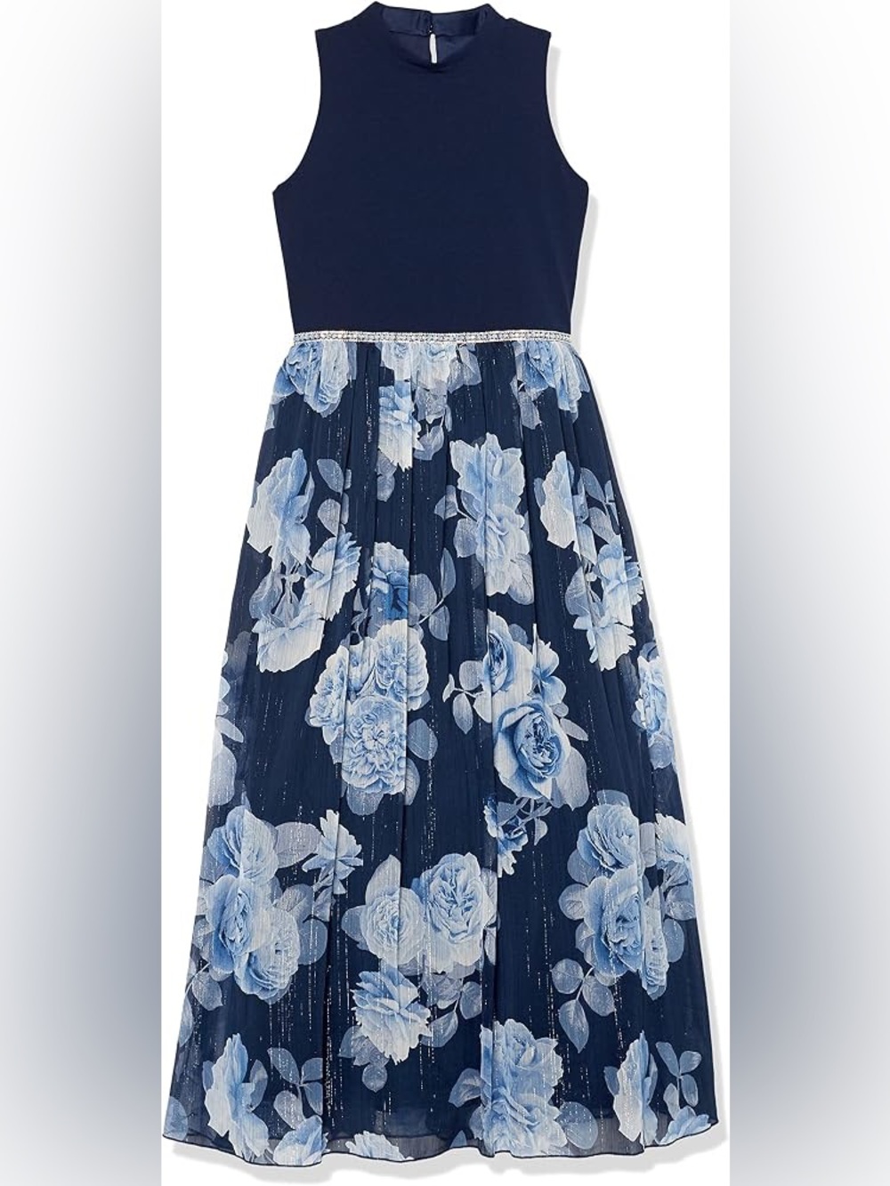 Speechless Kids Navy Blue Floral Party Dress Girls Size 12